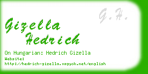 gizella hedrich business card